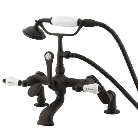 Kingston Brass Vintage Deck Mount Clawfoot Tub Filler with Hand Shower Clawfoot Tub Filler Kingston Brass