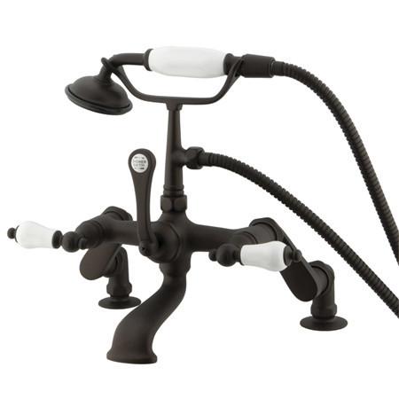 Kingston Brass Vintage Deck Mount Clawfoot Tub Filler with Hand Shower Clawfoot Tub Filler Kingston Brass