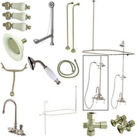 Thumbnail for Kingston Brass Vintage Clawfoot Tub Package with High Rise Goose Neck Clawfoot Tub Set Kingston Brass