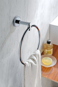 Thumbnail for ANZZI Caster 2 Series Towel Ring in Polished Chrome Towel Ring ANZZI 