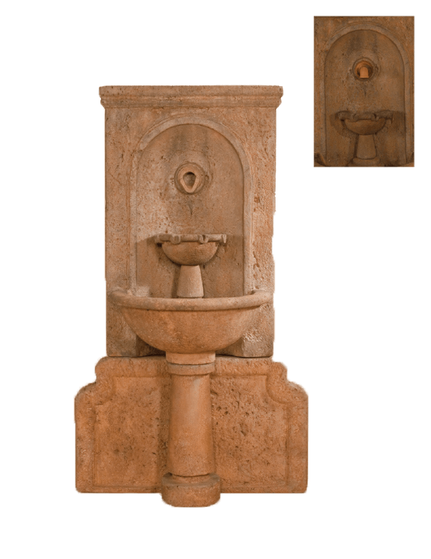 Imperia Antica Wall Outdoor Cast Stone Garden Fountain Fountain Tuscan