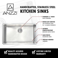 Thumbnail for ANZZI VANGUARD Series KAZ3018-031 Kitchen Sink Kitchen Sink ANZZI