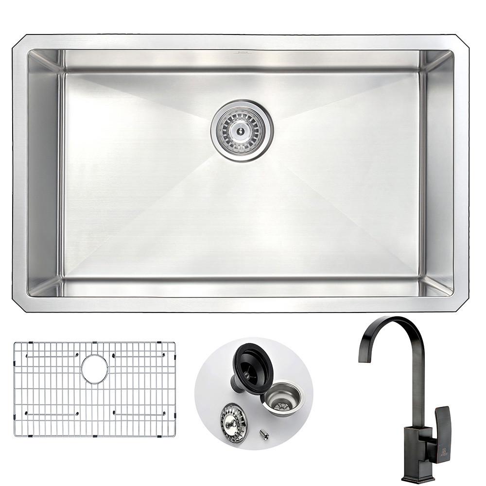 ANZZI VANGUARD Series KAZ3018-035O Kitchen Sink Kitchen Sink ANZZI