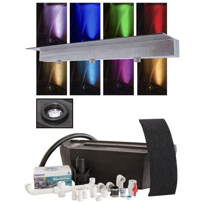 Large Formal Falls Kit with Lights Formal Waterfalls Blue Thumb