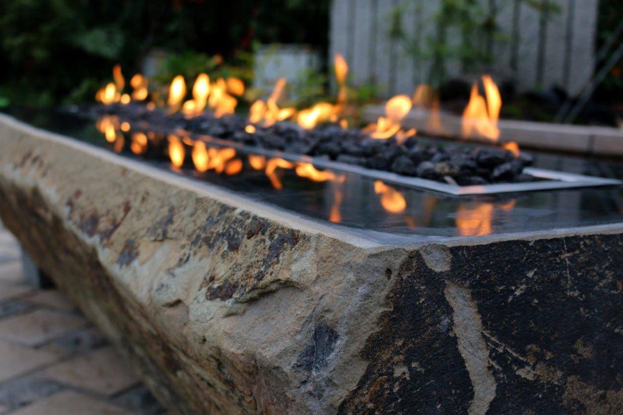 Fiamma Natural Basalt Long Table Fire Pits Fiamma Brand 
