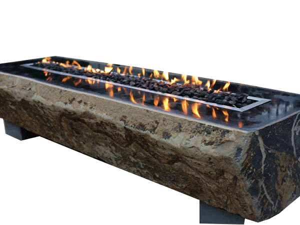 Fiamma Natural Basalt Long Table Fire Pits Fiamma Brand 