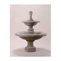 Thumbnail for Westminster Two Tier Cast Stone Outdoor Fountain Short Fountain Tuscan