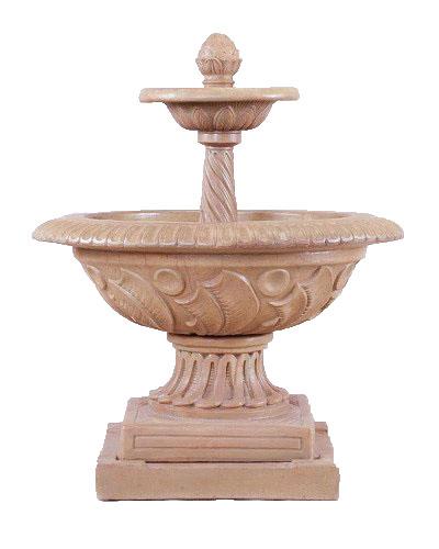 Orvieto Two Tier Cast Stone Outdoor Fountain Fountain Tuscan