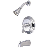 Thumbnail for Kingston Brass Restoration Tub and Shower Faucet with Lever Handles, Chrome Tub Shower Sets Kingston Brass