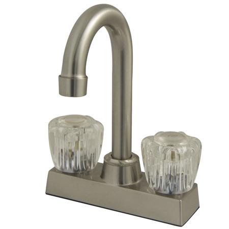 Kingston Brass GKB461SN Water Saving Supreme Centerset Bar Faucet, Satin Nickel Kitchen Faucet Kingston Brass