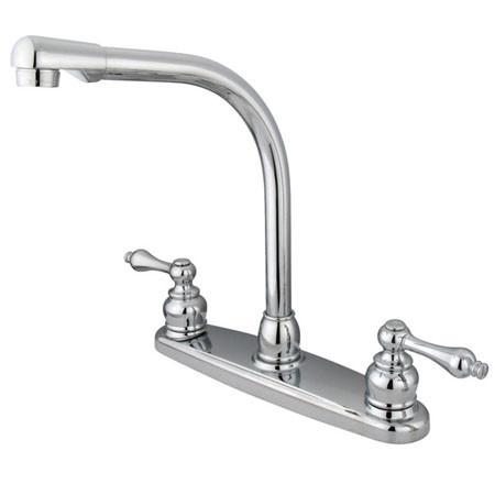 Kingston Brass GKB711ALLS Water Saving Victorian High Arch Kitchen Faucet with Lever Handles, Chrome Kitchen Faucet Kingston Brass