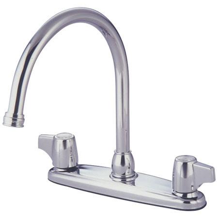 Kingston Brass Vista Centerset Kitchen Faucet with Canopy Handles, Chrome Kitchen Faucet Kingston Brass