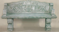 Thumbnail for Green Man Outdoor Cast Stone Garden Bench Benches Tuscan