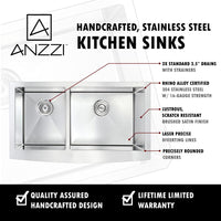 Thumbnail for ANZZI ELYSIAN Series K-AZ3620-4C Kitchen Sink Kitchen Sink ANZZI