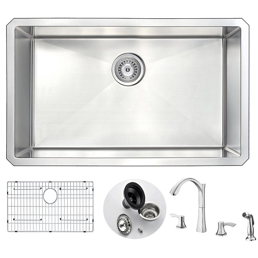 ANZZI VANGUARD Series KAZ3018-032 Kitchen Sink Kitchen Sink ANZZI