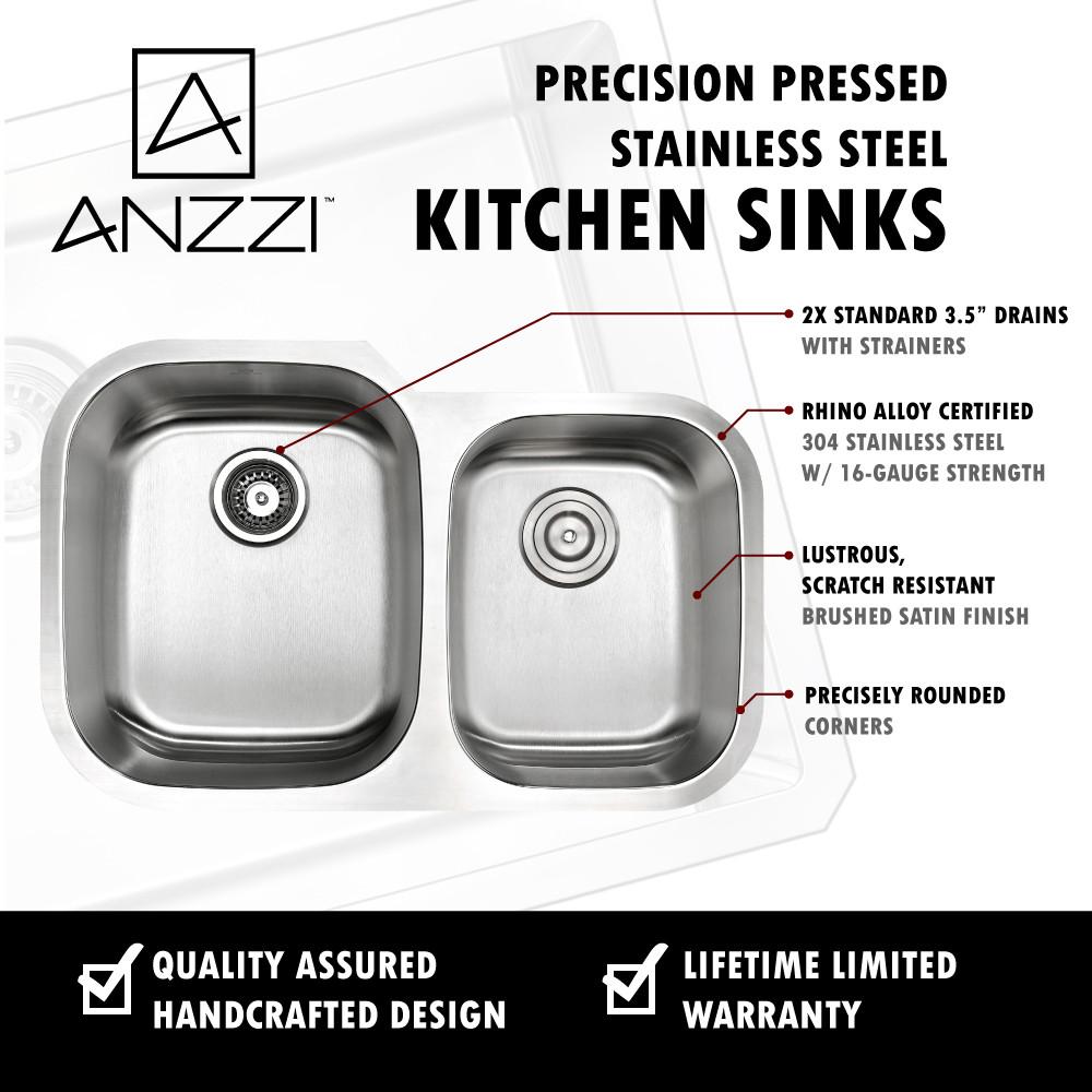 ANZZI MOORE Series KAZ3220-034B Kitchen Sink Kitchen Sink ANZZI