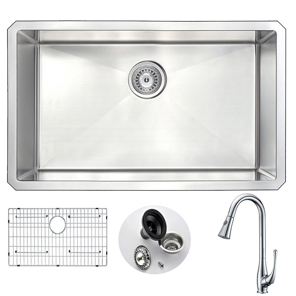 ANZZI VANGUARD Series KAZ3018-041 Kitchen Sink Kitchen Sink ANZZI