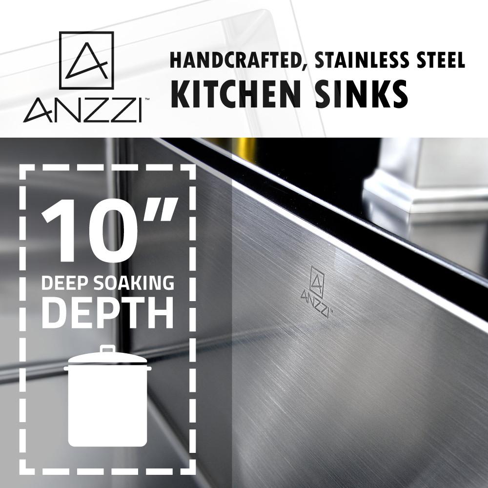 ANZZI VANGUARD Series KAZ3018-108 Kitchen Sink Kitchen Sink ANZZI