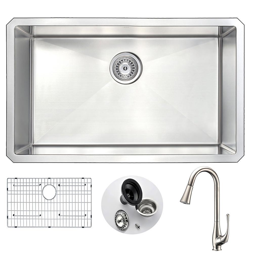 ANZZI VANGUARD Series KAZ3018-042 Kitchen Sink Kitchen Sink ANZZI
