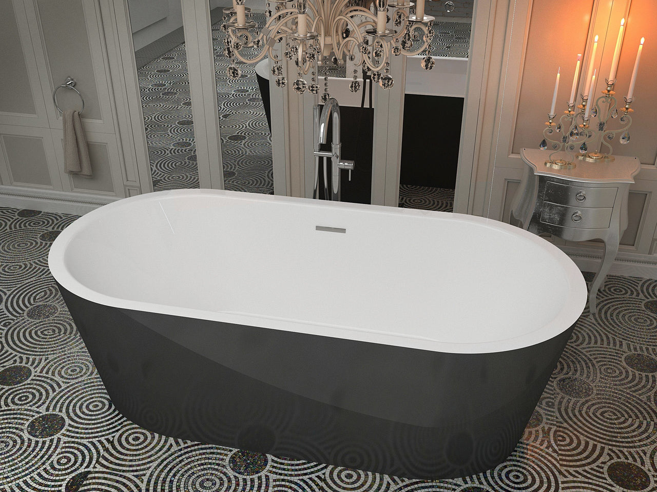 ANZZI Dualita FT-AZ013 FreeStanding Bathtub FreeStanding Bathtub ANZZI