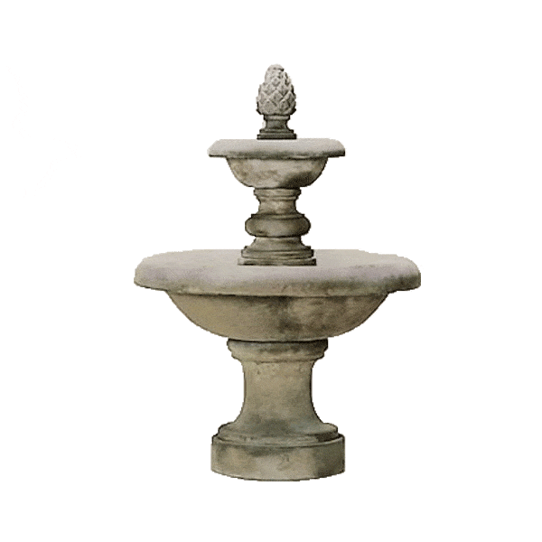 Newcastle Short Cast Stone Outdoor Garden Fountain Fountain Tuscan