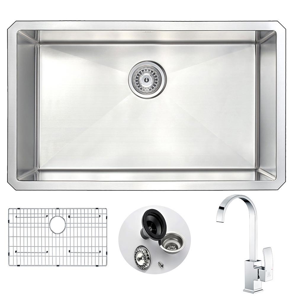 ANZZI VANGUARD Series KAZ3018-035 Kitchen Sink Kitchen Sink ANZZI