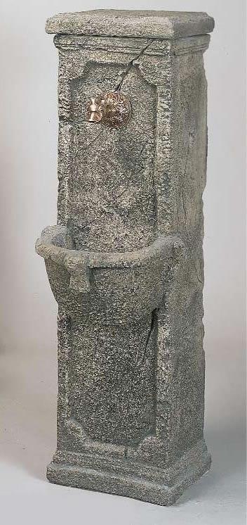 Ponte Latina Cast Stone Outdoor Garden Fountain With Spout Fountain Tuscan