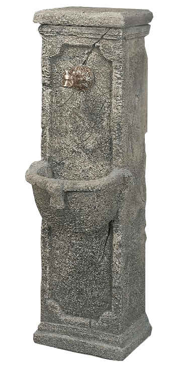 Ponte Latina Cast Stone Outdoor Garden Fountain With Spout Fountain Tuscan