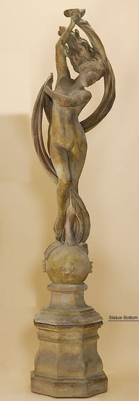 Thumbnail for Vestal Dancer Statue Outdoor Cast Stone Garden Fountain Fountain Tuscan