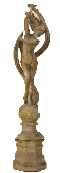 Vestal Dancer Statue Outdoor Cast Stone Garden Fountain Fountain Tuscan