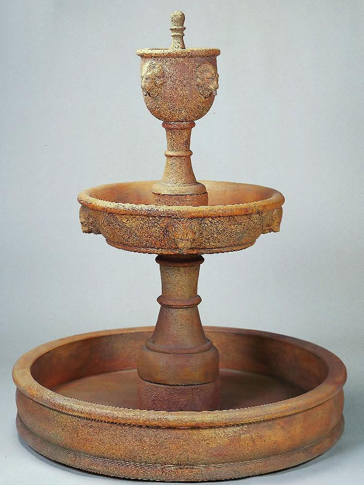 Tiberina Pond Cast Stone Outdoor Garden Fountain Fountain Tuscan