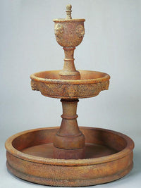 Thumbnail for Tiberina Pond Cast Stone Outdoor Garden Fountain Fountain Tuscan