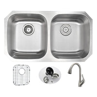 Thumbnail for ANZZI MOORE Series KAZ3218-031B Kitchen Sink Kitchen Sink ANZZI