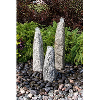 Thumbnail for Real Stone Fountains ABART5500 Speckled Granite Triple Pillar Fountain Fountain Blue Thumb