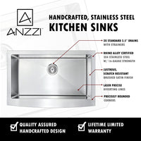 Thumbnail for ANZZI ELYSIAN Series KAZ3620-031 Kitchen Sink Kitchen Sink ANZZI