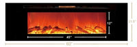 Thumbnail for Touchstone Sideline 60” Wide (Wall inset design) Wall Mounted Electric Electric Fireplace Touchstone 