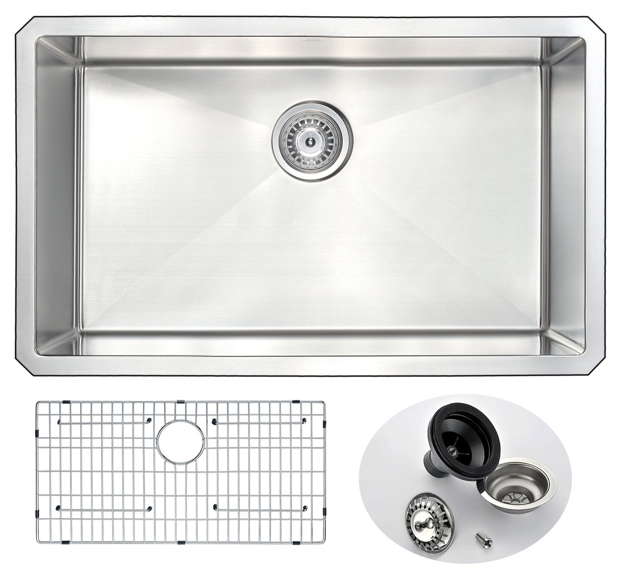 ANZZI VANGUARD Series KAZ3018-095 Kitchen Sink Kitchen Sink ANZZI