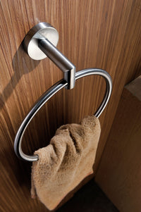 Thumbnail for ANZZI Caster 2 Series Towel Ring in Brushed Nickel Towel Ring ANZZI 