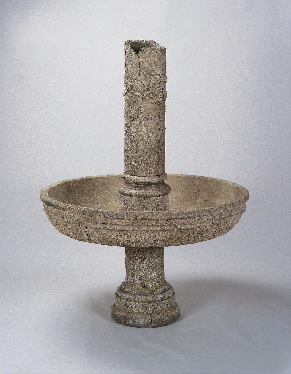 Green Man Ruin Outdoor Water Fountain With Spout – 65"H x 48"W – Cast Stone – Handcrafted in the USA