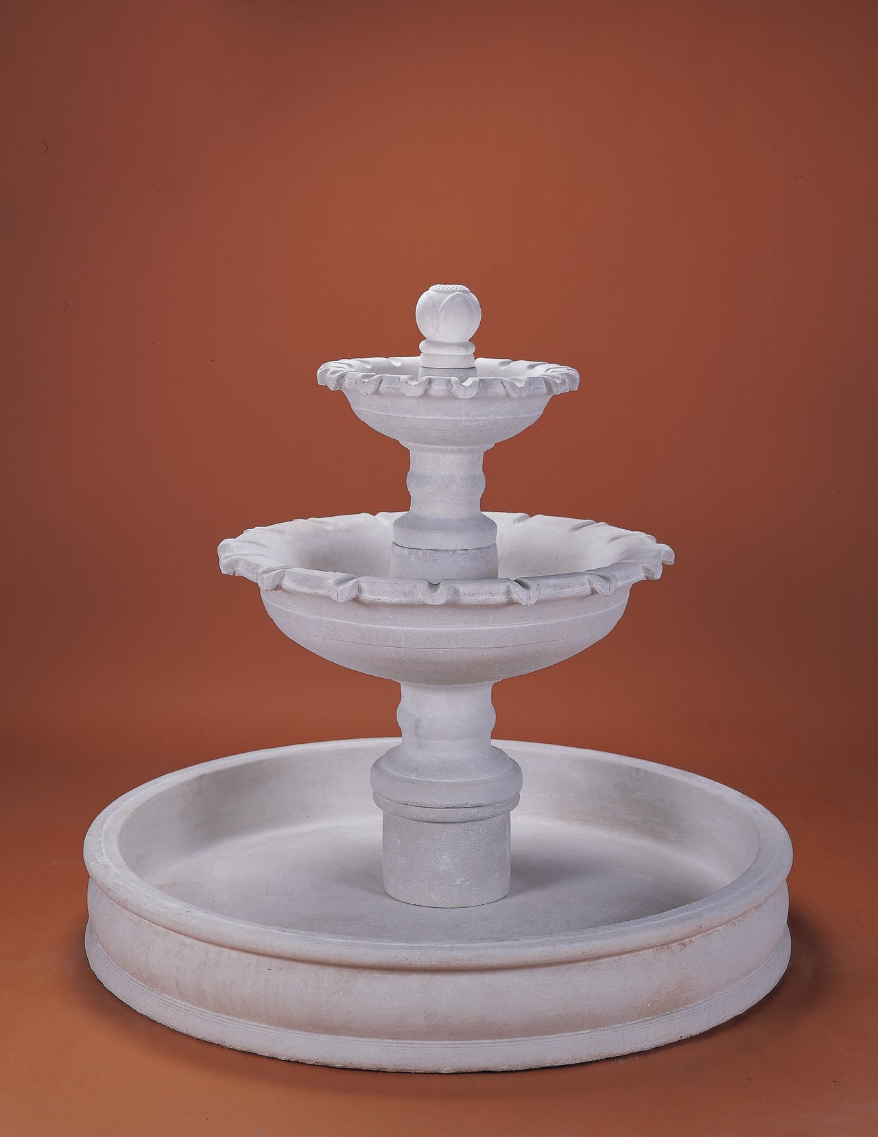 Marina Two Tier Pond Outdoor Garden Water Fountain – 52"H x 54"W – Cast Stone – USA Made