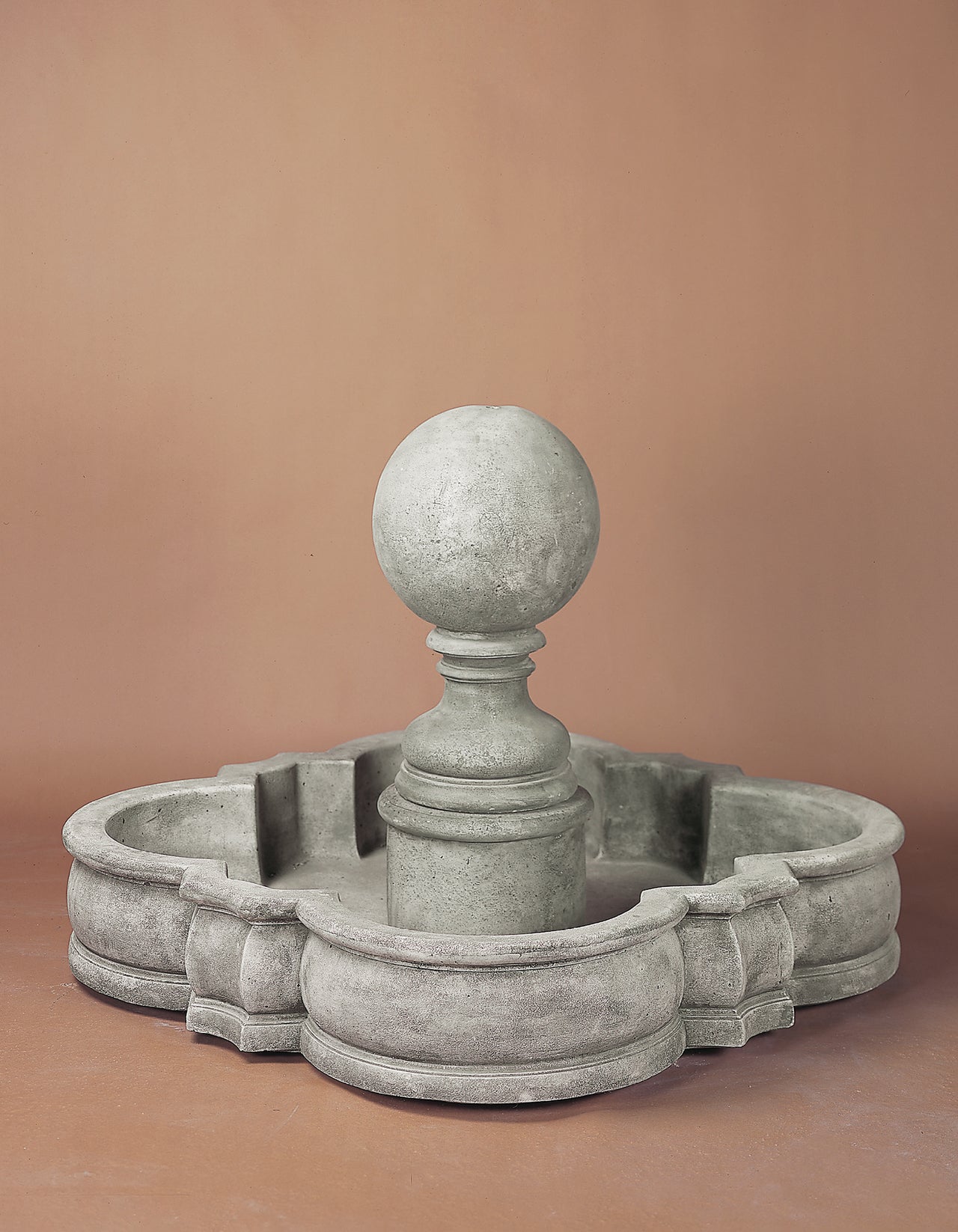 Sfera Sphere Stone Outdoor Water Fountain – 38"H x 58"W – Cast Stone – USA Made