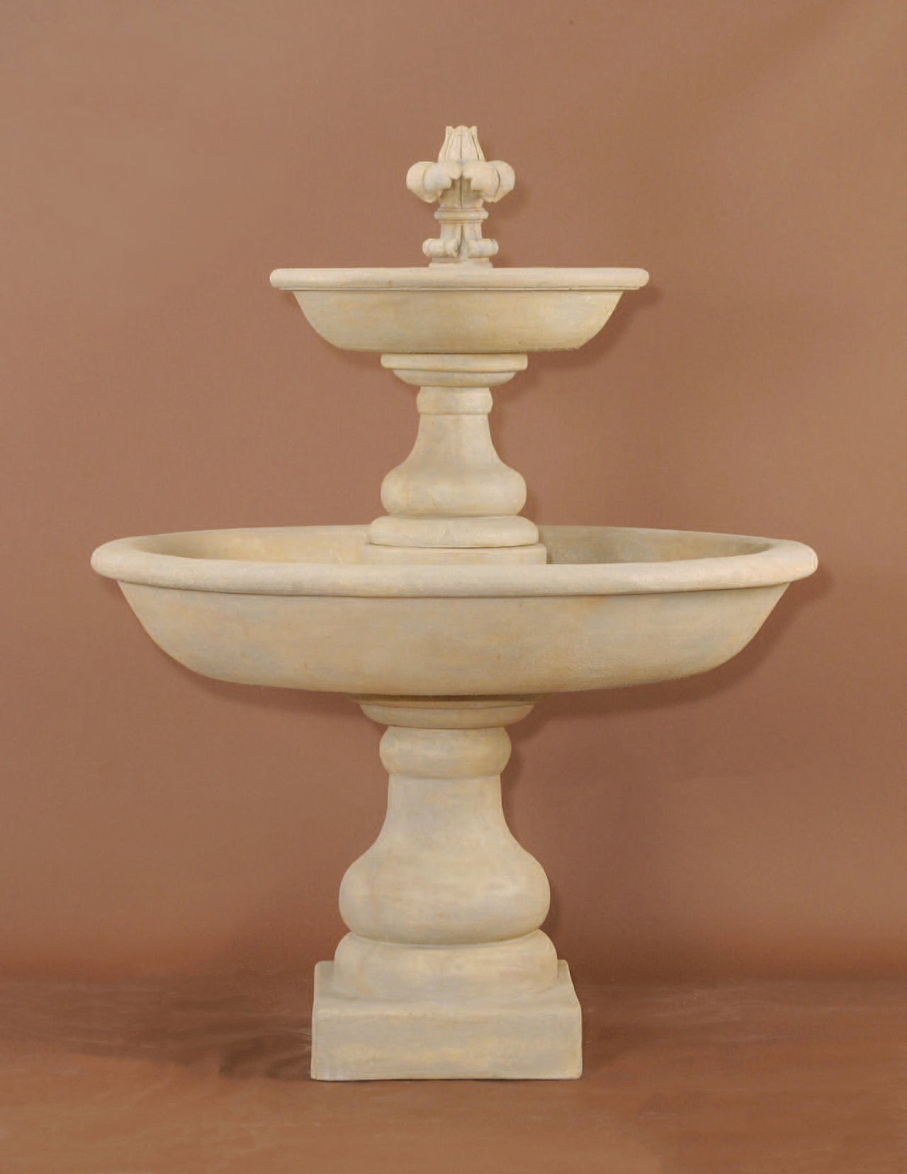 Belair Two Tier Cast Stone Outdoor Water Fountain – Elegant European-Inspired Garden Feature