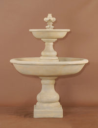 Thumbnail for Belair Two Tier Cast Stone Outdoor Water Fountain – Elegant European-Inspired Garden Feature