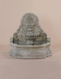 Thumbnail for Chateau Wall Cast Stone Outdoor Fountain – French-Inspired Elegance for Garden Walls