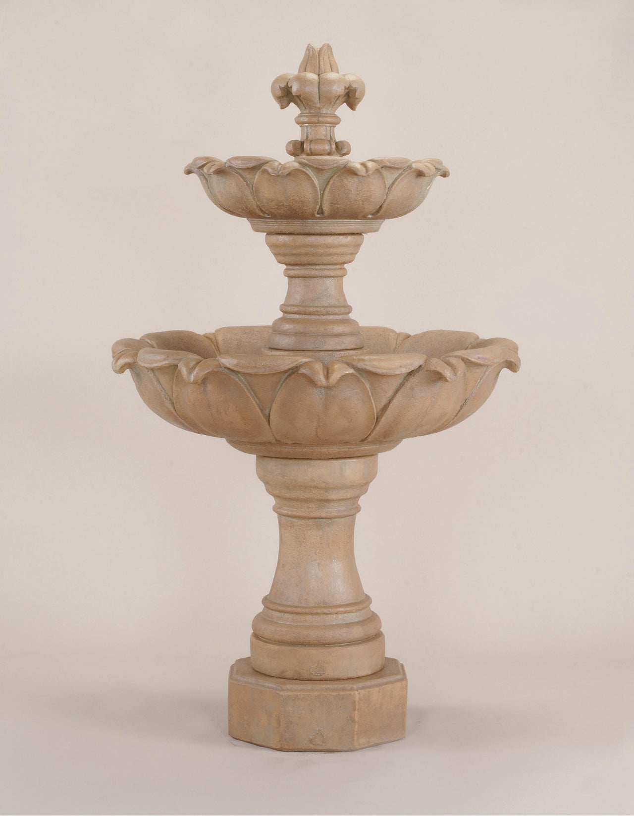 Gardenia Two Tier Cast Stone Outdoor Fountain – Classic Elegance for Courtyards & Gardens