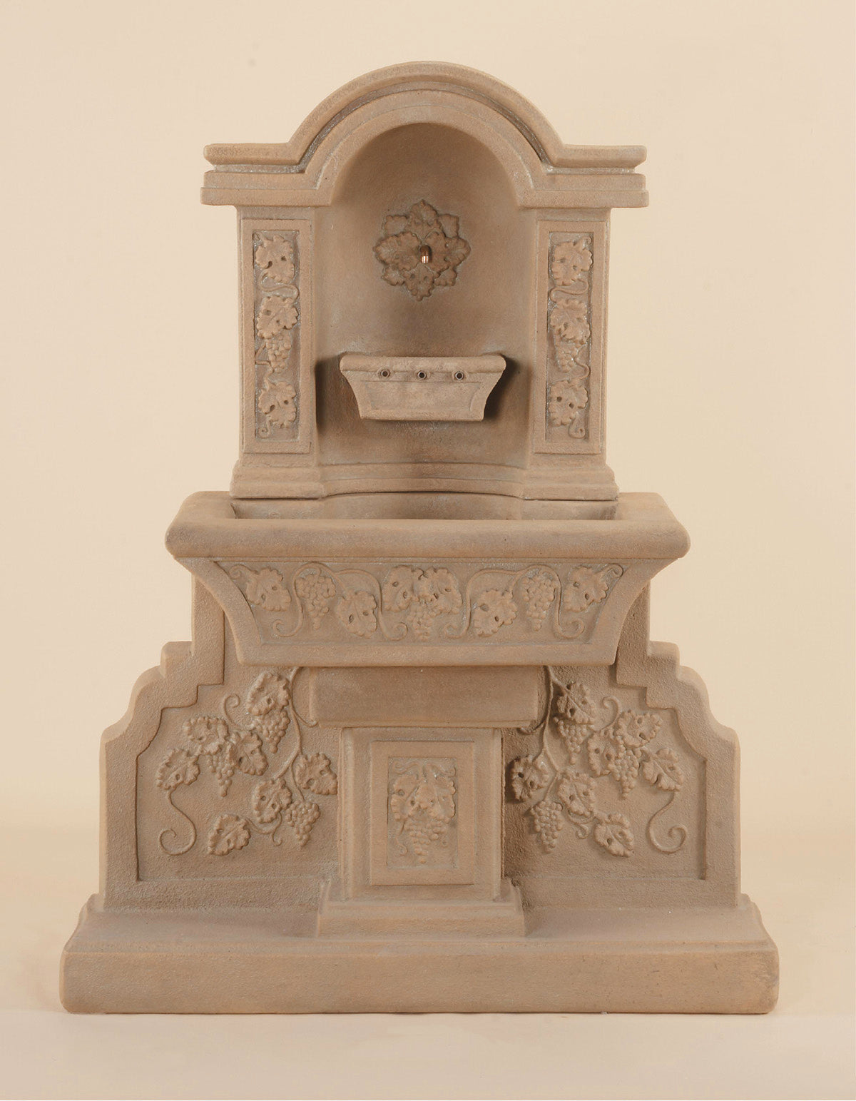 Uva Wall Cast Stone Outdoor Fountain