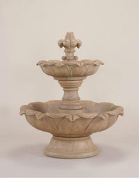 Thumbnail for Gardenia Two Tier Cast Stone Outdoor Fountain – Short Elegance by Giannini