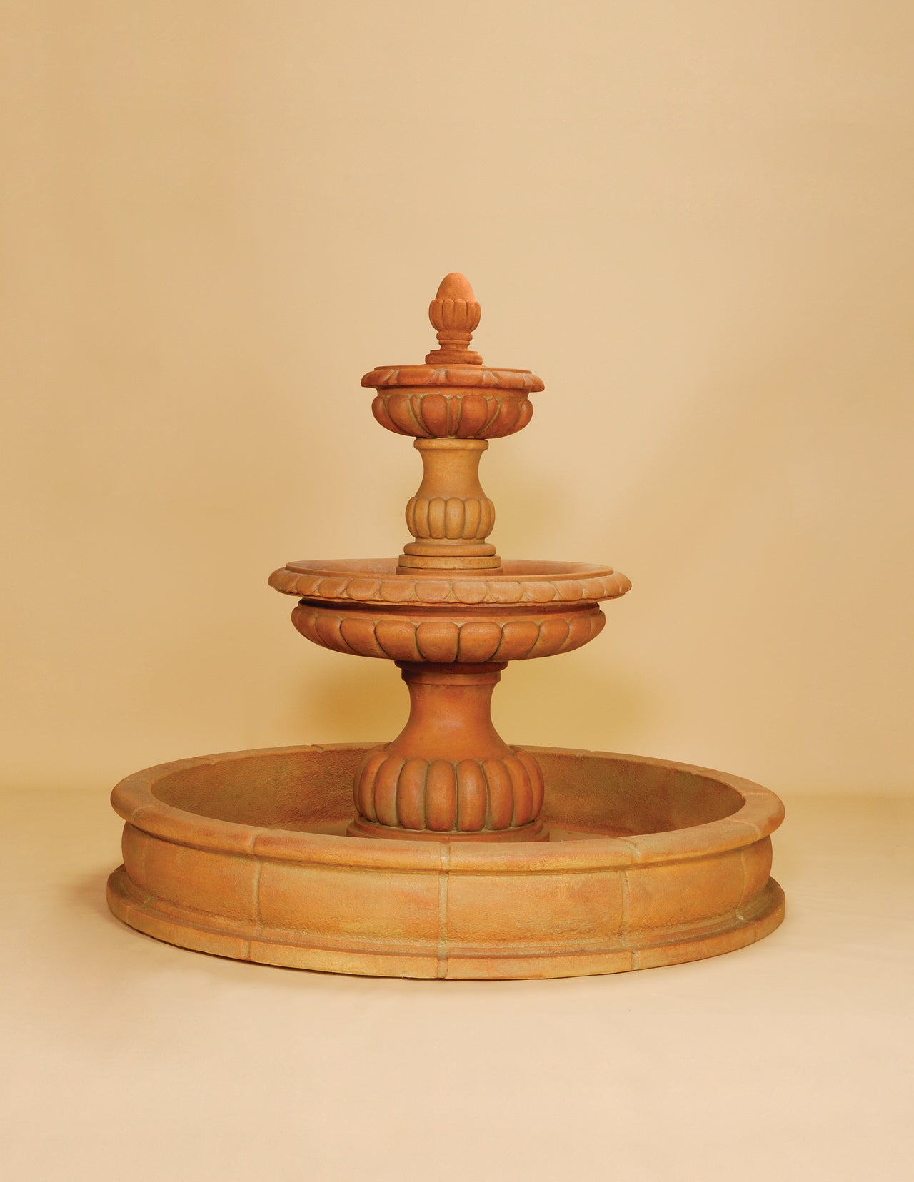 Ambra Two Tier Pond Outdoor Cast Stone Garden Fountain – Timeless Elegance in a Wide Basin Design