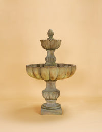 Thumbnail for Urbino Grande Tall Two-Tier Outdoor Cast Stone Garden Fountain – Bold Architectural Elegance