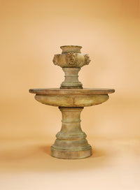 Thumbnail for Madrid Lion Outdoor Cast Stone Garden Fountain – Classical Grandeur with Regal Lion Head Detail